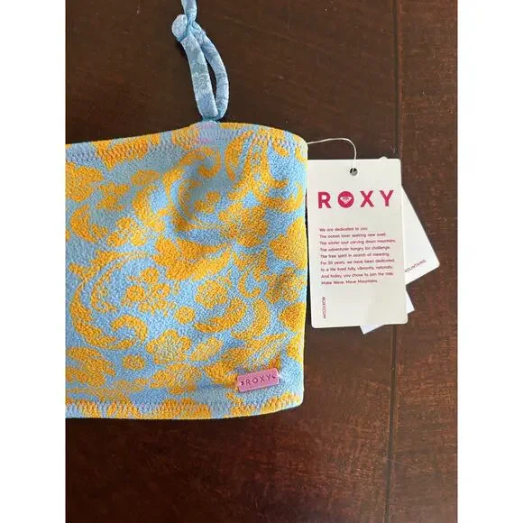 Roxy Tapestry Patchwork Bandeau Bikini Top NWT Size Large - Picture 3 of 9